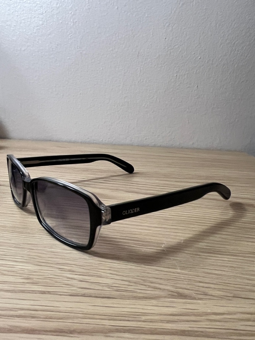 Olivers Black Sunglasses with Clear Trimming